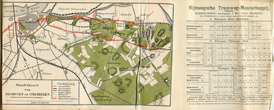 1505-II-19Prood Wandelkaart van Nijmegen en omstreken, 1893